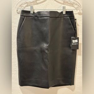 DKNY pleather pencil skirt